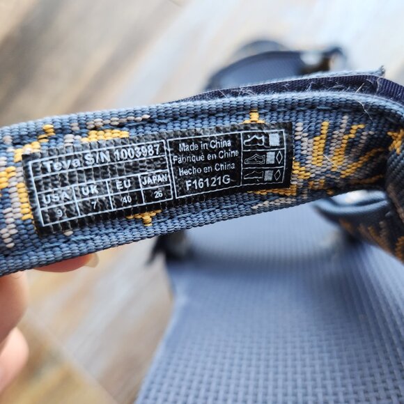 Teva Original Universal Sun & Moon Insignia Sport Sandals Hook&Loop Blue - Picture 14 of 14